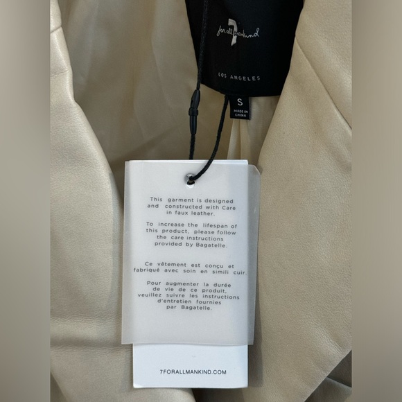 7 For All Mankind Faux Leather Jacket | NWT | Size: Medium - Picture 4 of 9